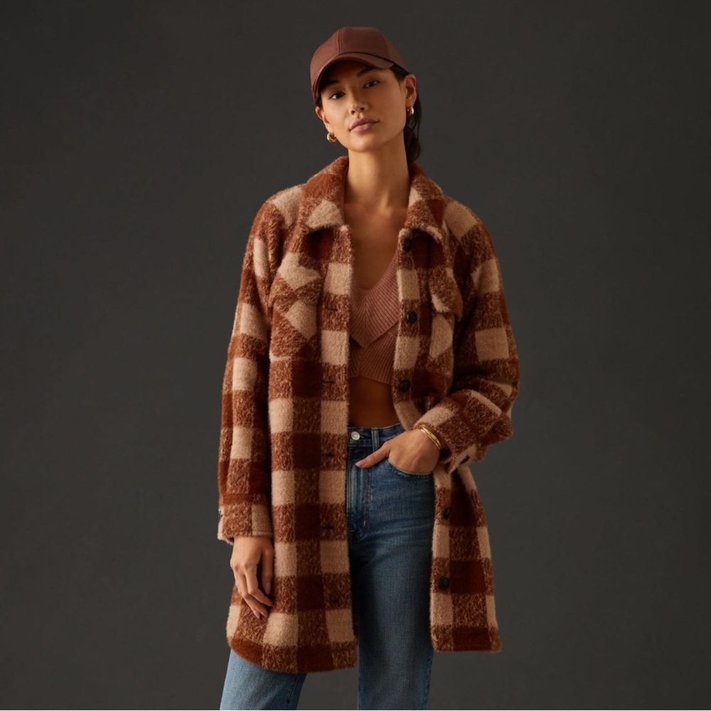 Anthropologie Jackets & Coats - Greylin Longline Shirt Jacket; XS; Color: Copper